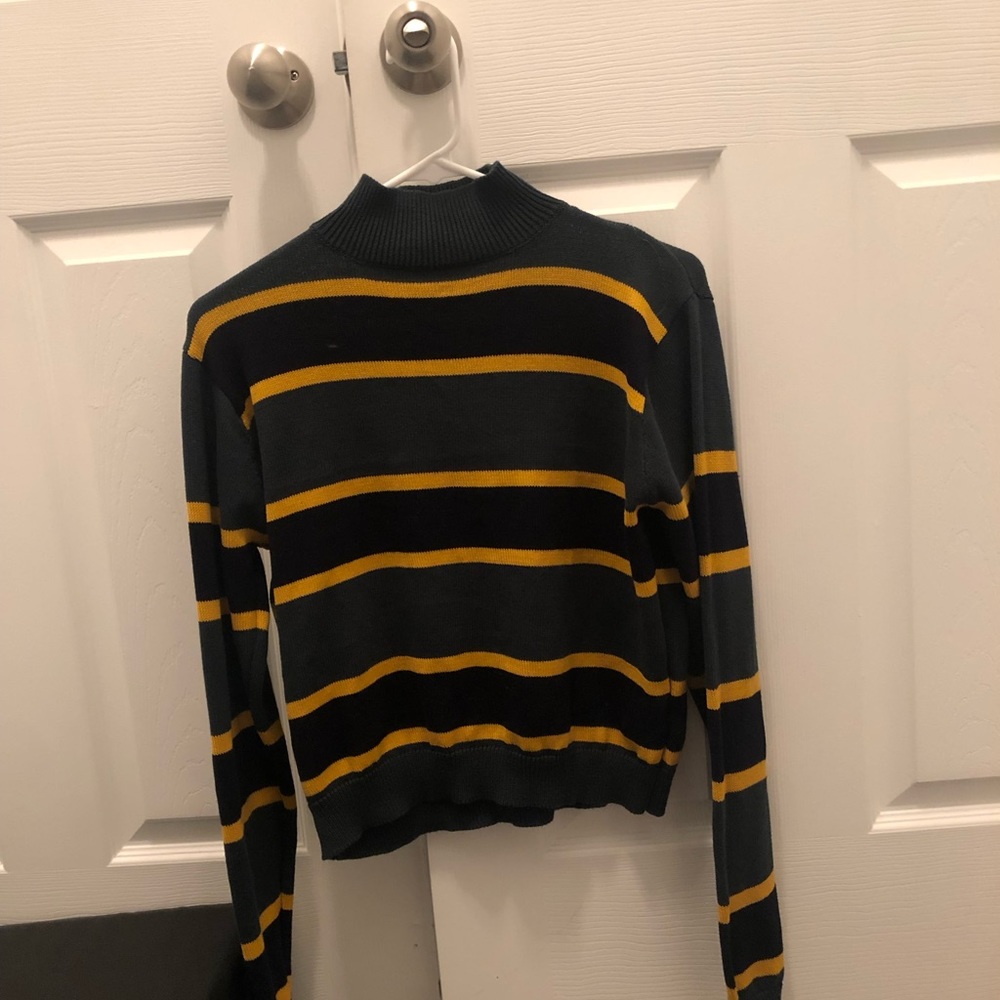 Brandy Melville striped high neck sweater